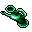 green vase